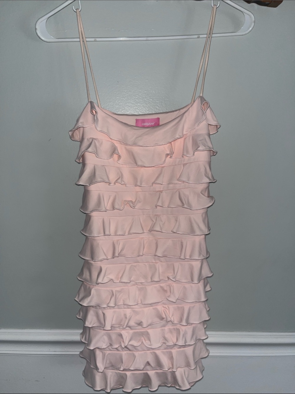 Edikted Pink Ruffled Top